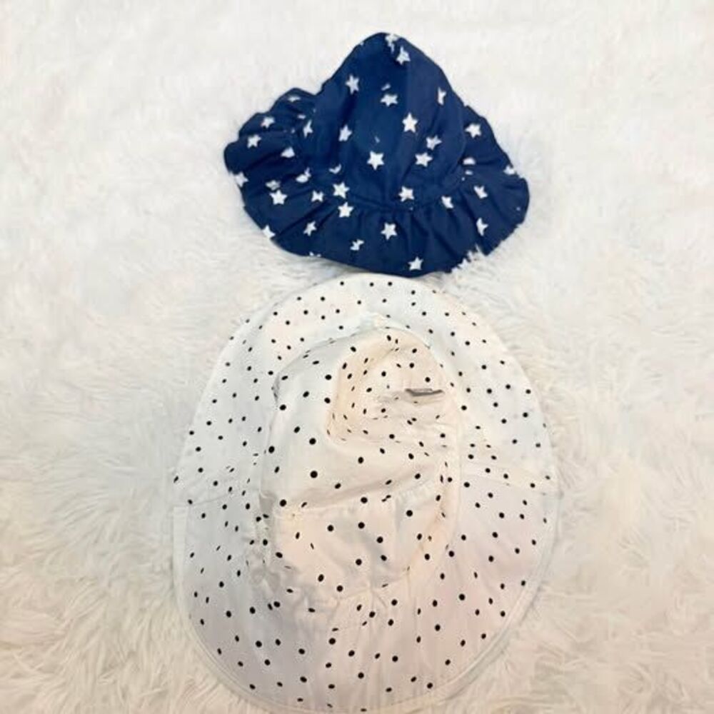 Baby Sun Hat Bundle Stars Polka Dot Summer 0-6M Lightweight Carter’s Jan & Jul